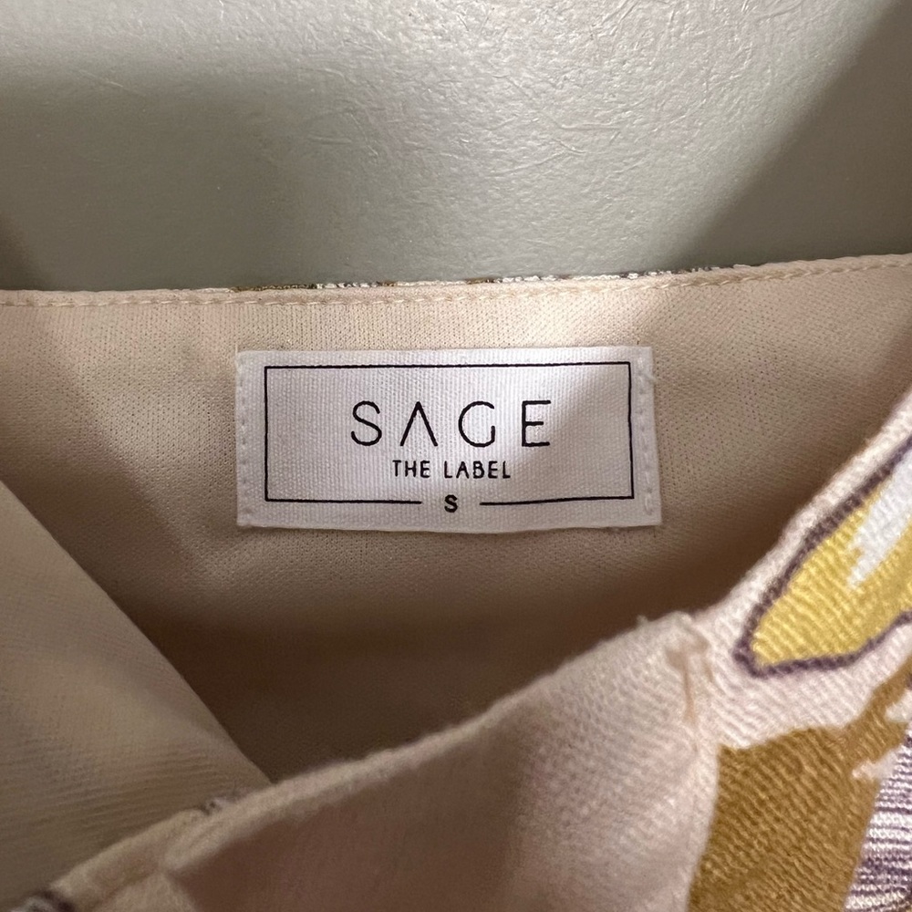 Sage the Label Tropical Button Linen Dress Size Small - Picture 3 of 8